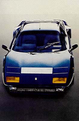 Front view - Blue Ferrari 512BB