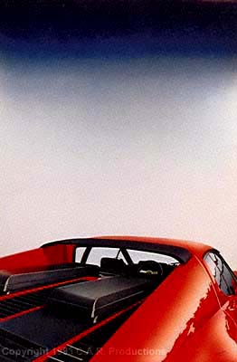 Rear view - Red Ferrari 512BB