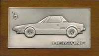 Bertone X1/9 plaque