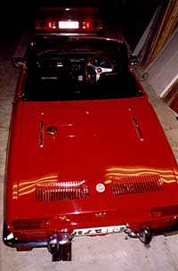 overhead rear view